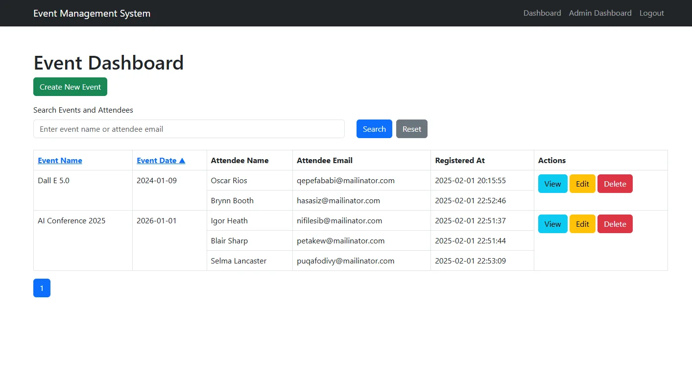 Event Management Web